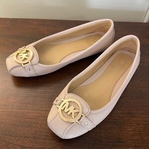Michael Kors Nude Blush Leather Ballet Flats